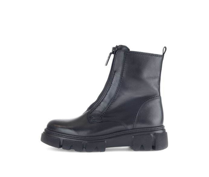 Gabor Sportliche Stiefelette Schwarz - Glattleder