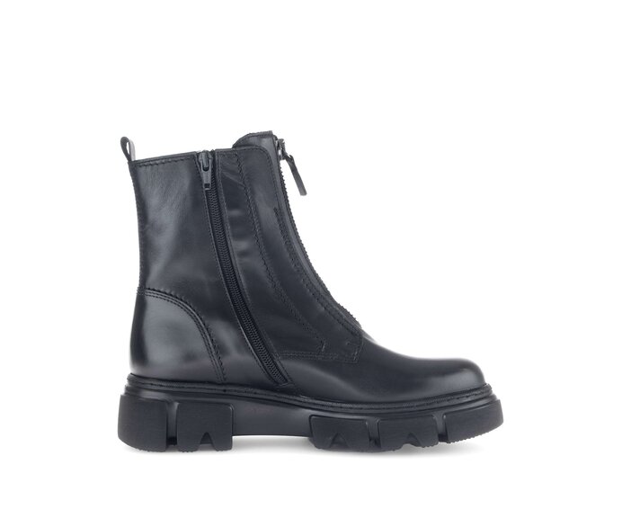Gabor Sportliche Stiefelette Schwarz - Glattleder