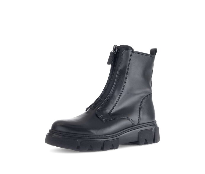 Gabor Sportliche Stiefelette Schwarz - Glattleder
