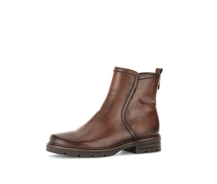 Gabor Sportliche Stiefelette Braun - Glattleder
