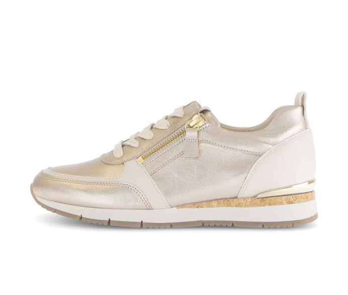 Gabor Sneaker Low Beige - Materialmix Leder