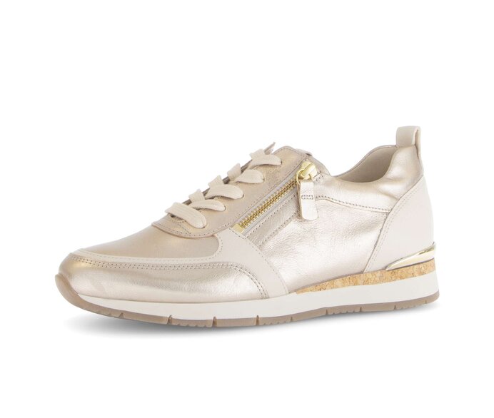 Gabor Sneaker Low Beige - Materialmix Leder