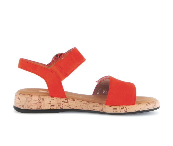 Gabor Riemchensandale Orange - Rauleder
