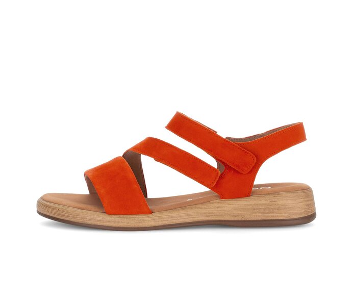 Gabor Riemchensandale Orange - Rauleder