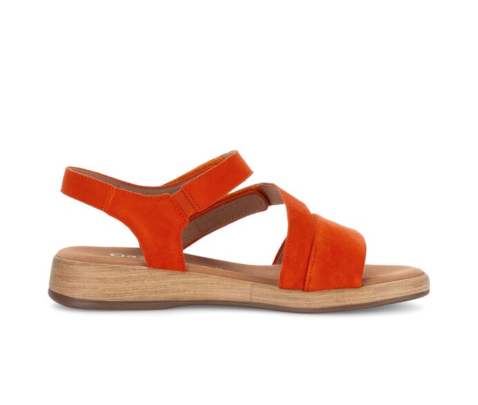 Gabor Riemchensandale Orange - Rauleder