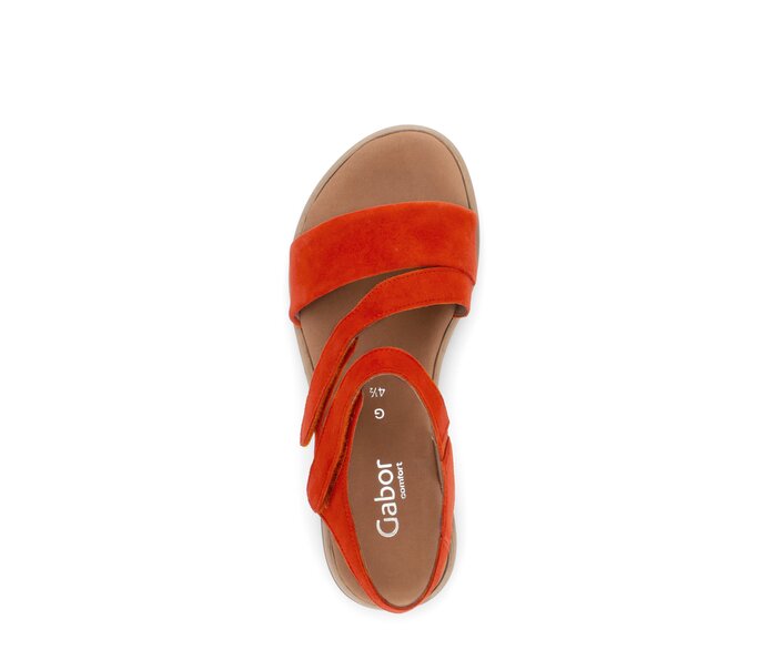 Gabor Riemchensandale Orange - Rauleder