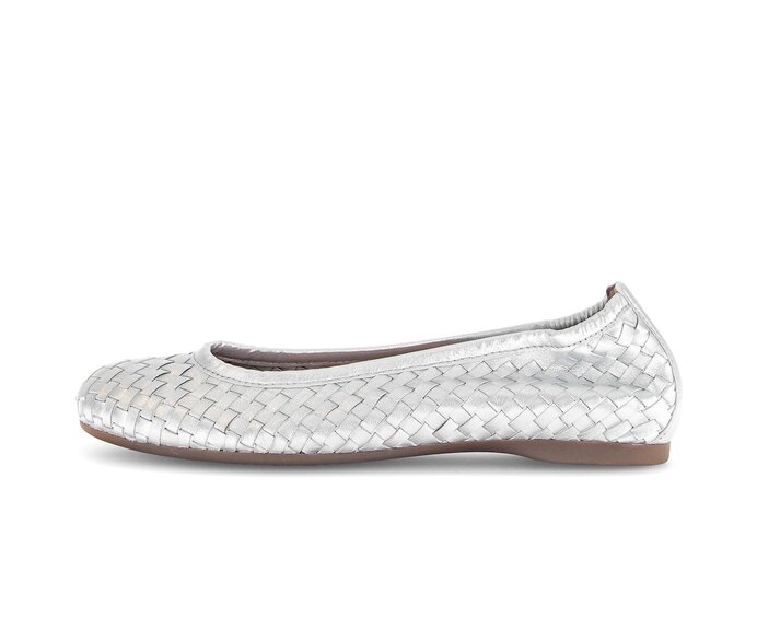 Gabor Eleganter Ballerina Silber - Effektleder
