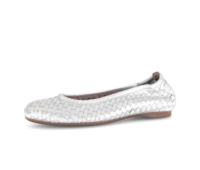 Gabor Eleganter Ballerina Silber - Effektleder