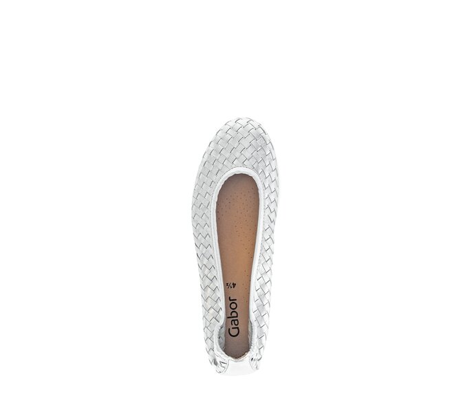 Gabor Eleganter Ballerina Silber - Effektleder