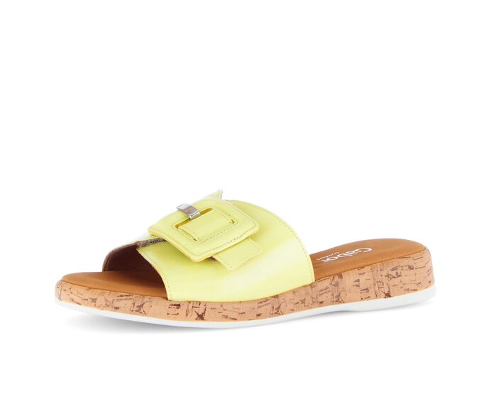 Gabor Pantolette Gelb - Lackleder
