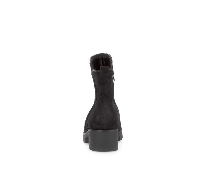 Gabor Sportliche Stiefelette Schwarz - Rauleder