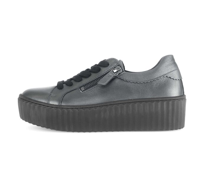 Gabor Sneaker Low Silber - Glattleder