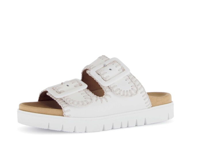 Gabor Pantolette Creme - Glattleder