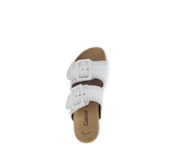 Gabor Pantolette Creme - Glattleder