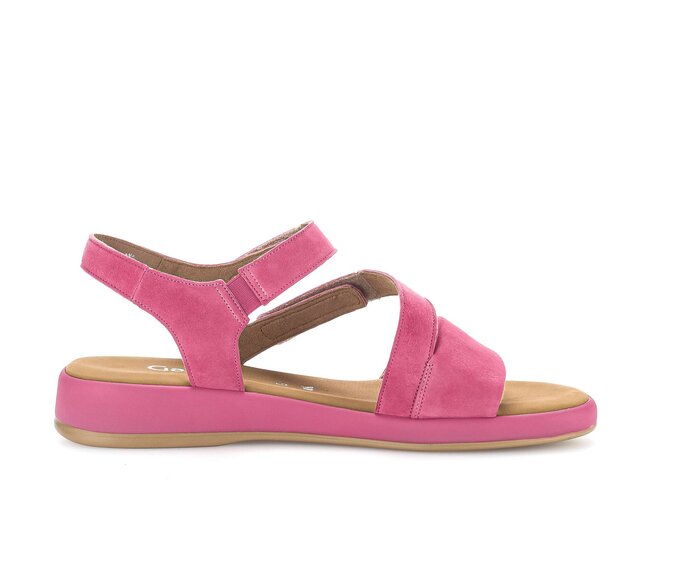 Gabor Riemchensandale Pink - Rauleder