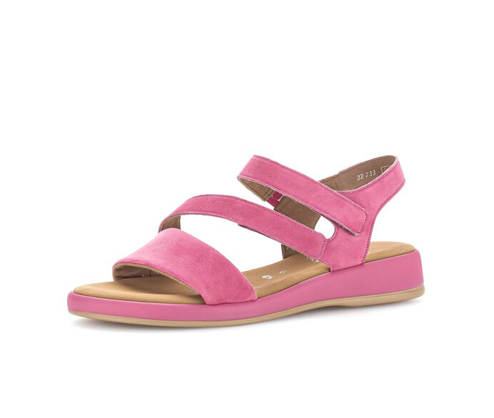 Gabor Riemchensandale Pink - Rauleder