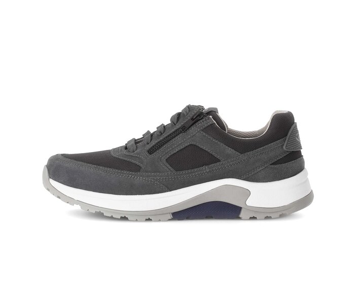 Gabor Rollingsoft Sneaker Low Grau - Materialmix Leder/Textil