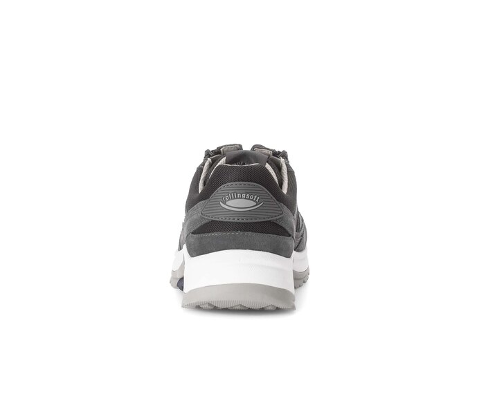 Gabor Rollingsoft Sneaker Low Grau - Materialmix Leder/Textil