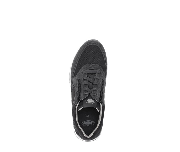 Gabor Rollingsoft Sneaker Low Grau - Materialmix Leder/Textil