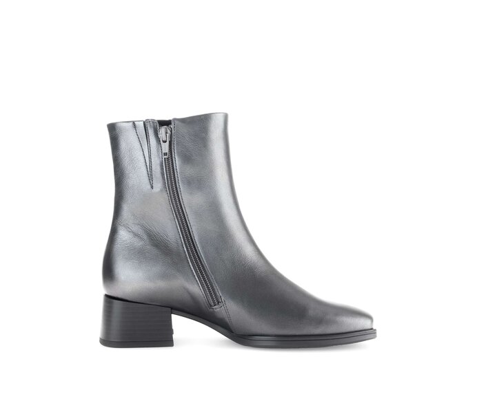Gabor Elegante Stiefelette Silber - Glattleder