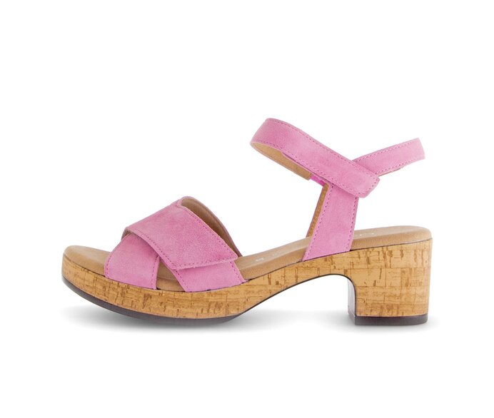Gabor Riemchensandale Pink - Rauleder