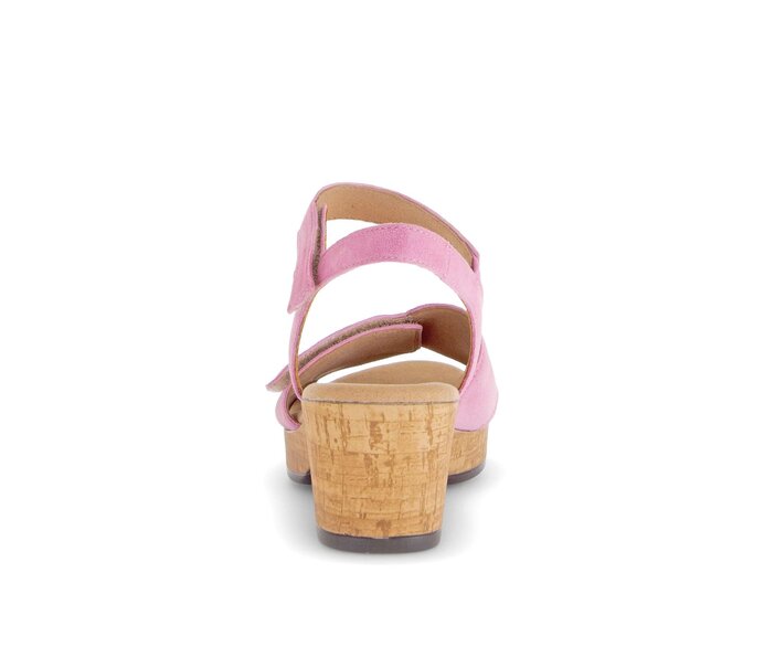 Gabor Riemchensandale Pink - Rauleder