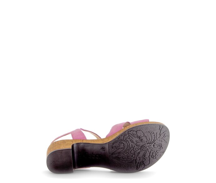 Gabor Riemchensandale Pink - Rauleder