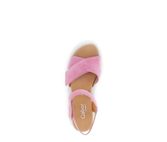 Gabor Riemchensandale Pink - Rauleder