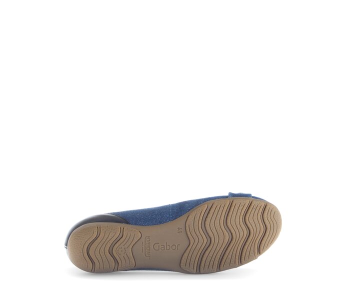 Gabor Sportliche Ballerina Blau - Materialmix Leder/Lederimitat