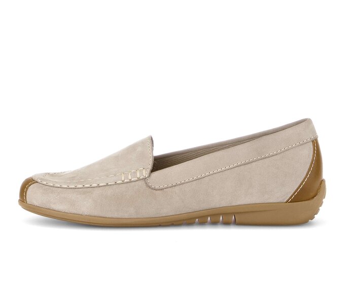 Gabor Mokassin Beige - Materialmix Leder