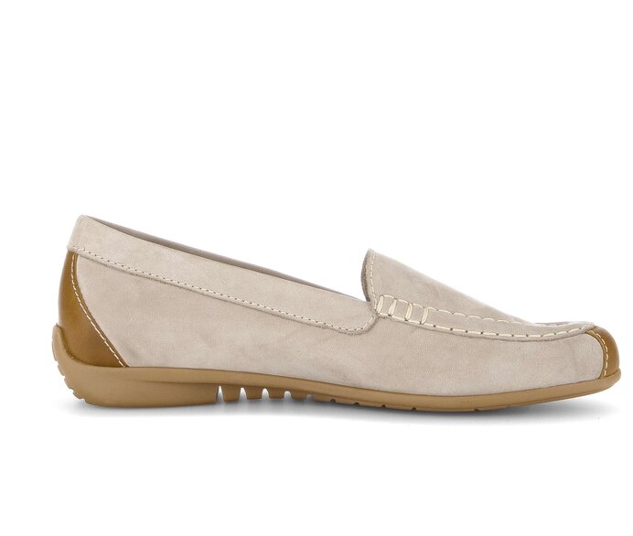 Gabor Mokassin Beige - Materialmix Leder