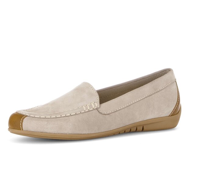 Gabor Mokassin Beige - Materialmix Leder