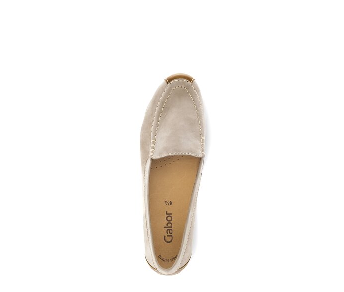 Gabor Mokassin Beige - Materialmix Leder