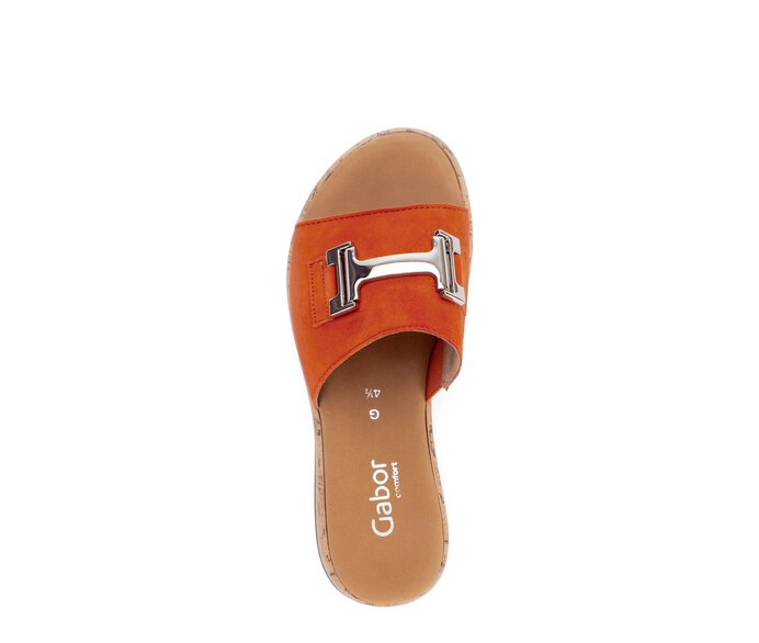 Gabor Pantolette Orange - Rauleder