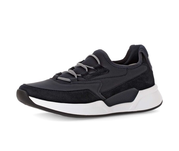 Gabor Sneaker Low Blau - Materialmix Leder/Lederimitat