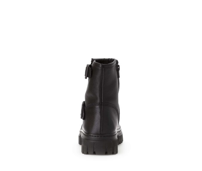 Gabor Biker Boots Schwarz - Glattleder