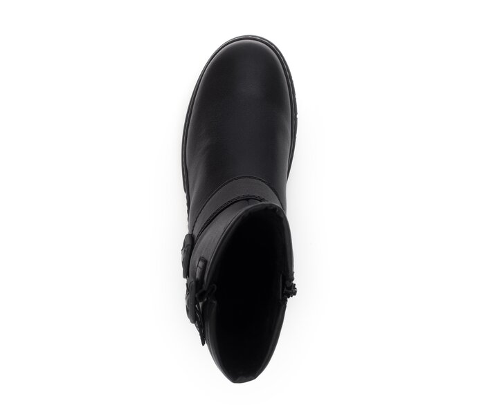 Gabor Biker Boots Schwarz - Glattleder