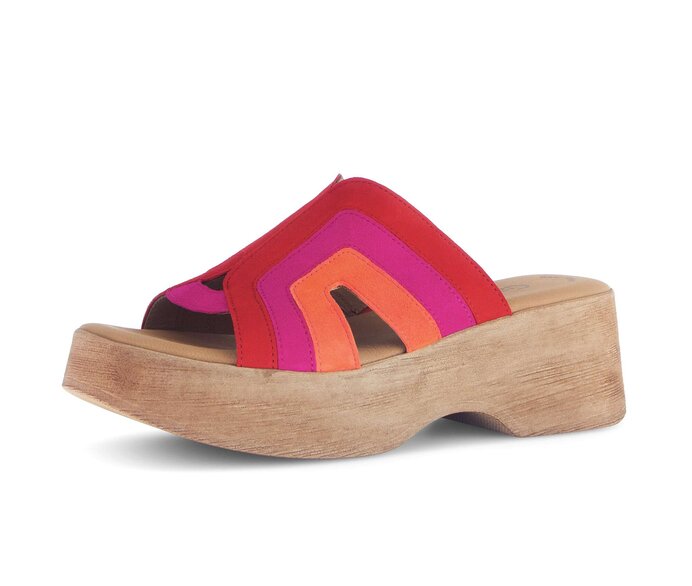 Gabor Plateau Sandale Rot - Rauleder