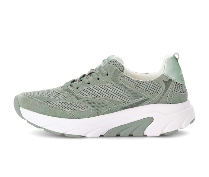 Gabor Sneaker Low Grün - Materialmix Leder/Lederimitat