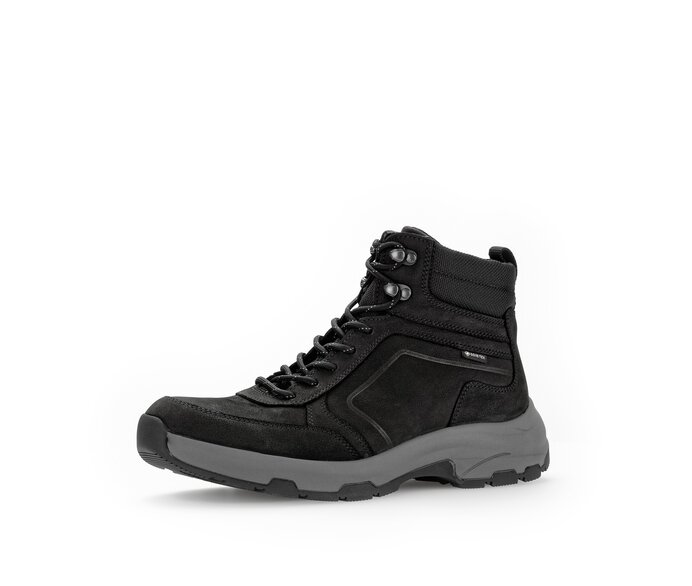Pius Gabor Sportlicher Stiefel Schwarz - Materialmix Leder/Textil