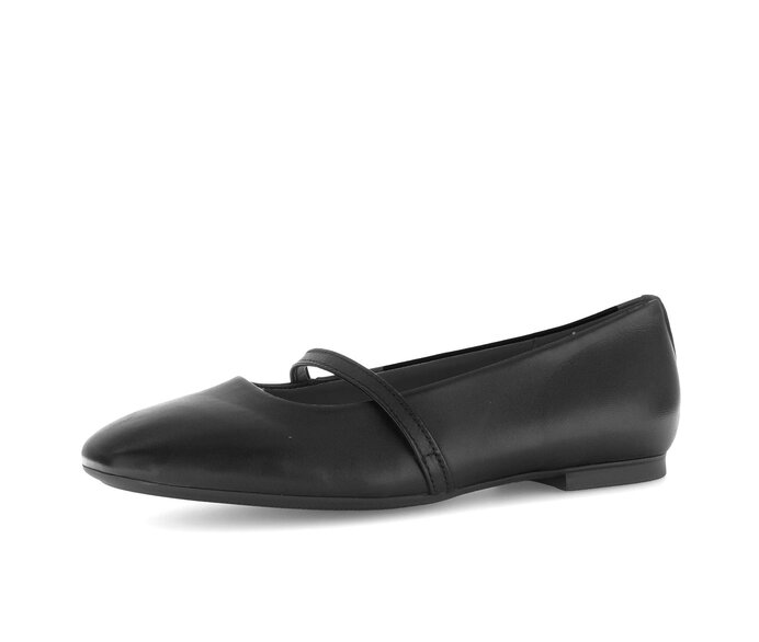 Gabor Eleganter Ballerina Schwarz - Glattleder