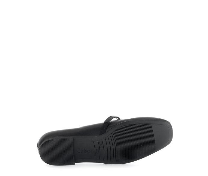 Gabor Eleganter Ballerina Schwarz - Glattleder