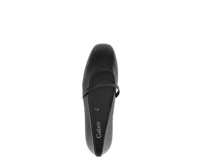Gabor Eleganter Ballerina Schwarz - Glattleder