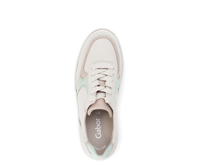 Gabor Sneaker Low Weiß - Materialmix Leder