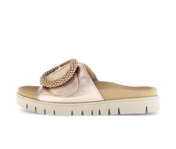 Gabor Pantolette Gold - Effektleder