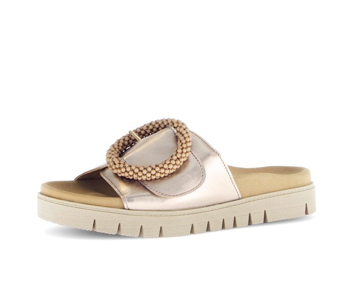Gabor Pantolette Gold - Effektleder