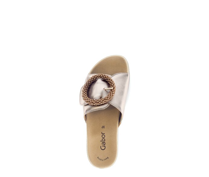 Gabor Pantolette Gold - Effektleder