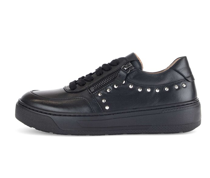 Gabor Sneaker Low Schwarz - Glattleder