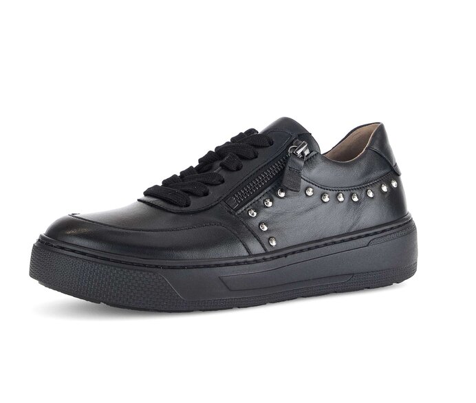 Gabor Sneaker Low Schwarz - Glattleder