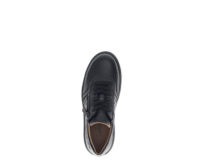 Gabor Sneaker Low Schwarz - Glattleder
